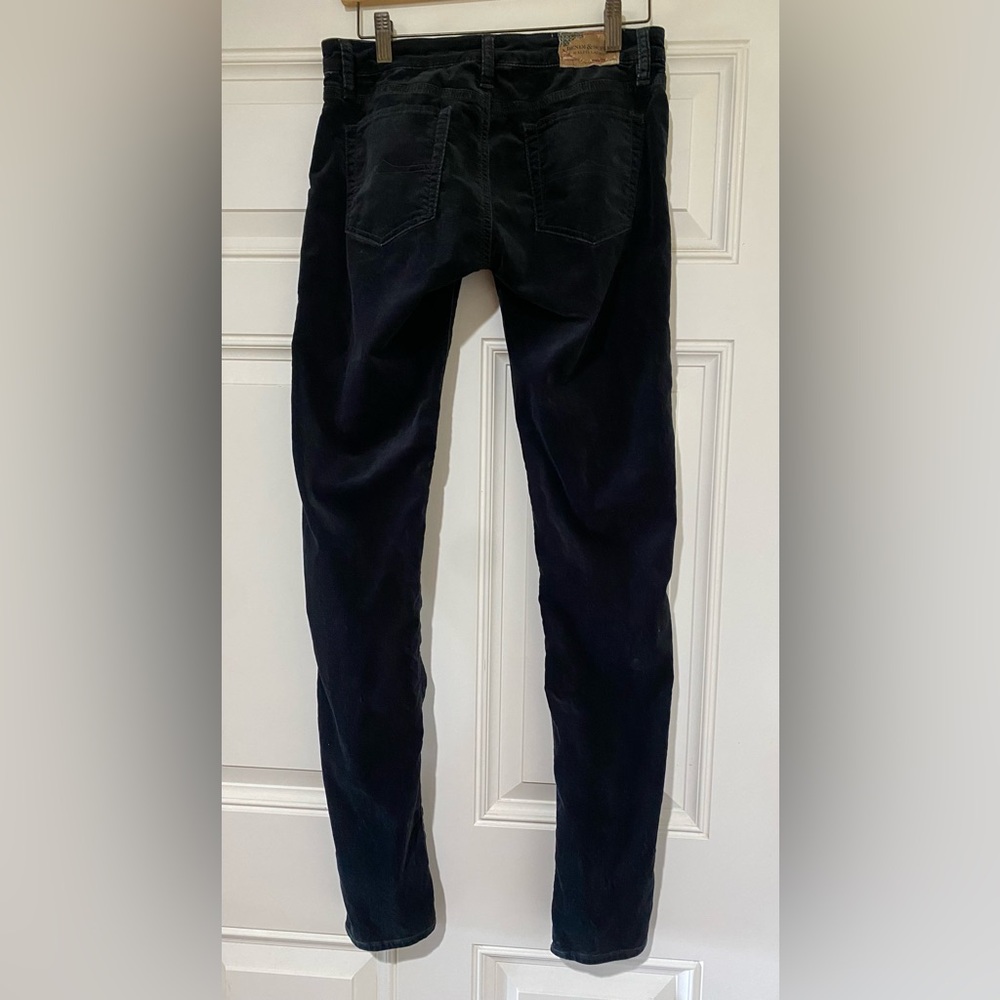 Denim & Supply Ralph Lauren Black Velvet/Jeans with Flag Leather Patch